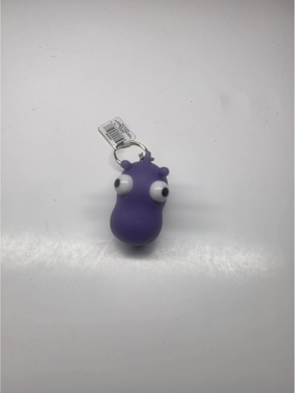 Purple Hippopotamus Squeeze Toy Eyes Pop Keychain Stress Fidget Tiny 1.5"